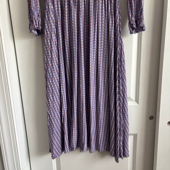 Mister Zimi Women’s Dahlia Midi Dress Sz 4 in Pampas Purple Romantic Feminine - Picture 13 of 13